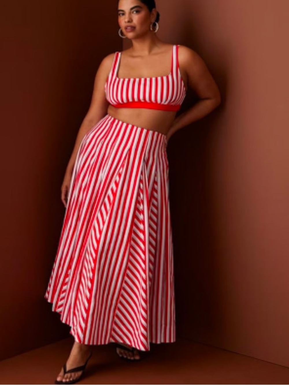 Rosie Assoulin x Target Red & White Striped Bralette NWT Size Large.